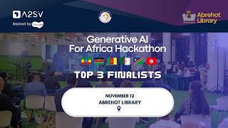 Generative AI for Africa Hackathon - Top 3 Finalists