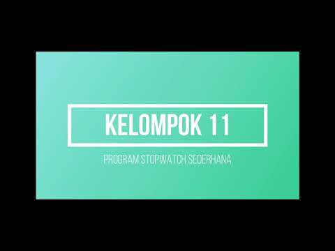 Program Stopwatch Sederhana @Python
