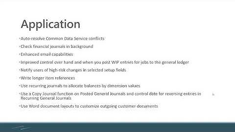 Dynamics 365 Business Central October 2020 Release – Application Changes