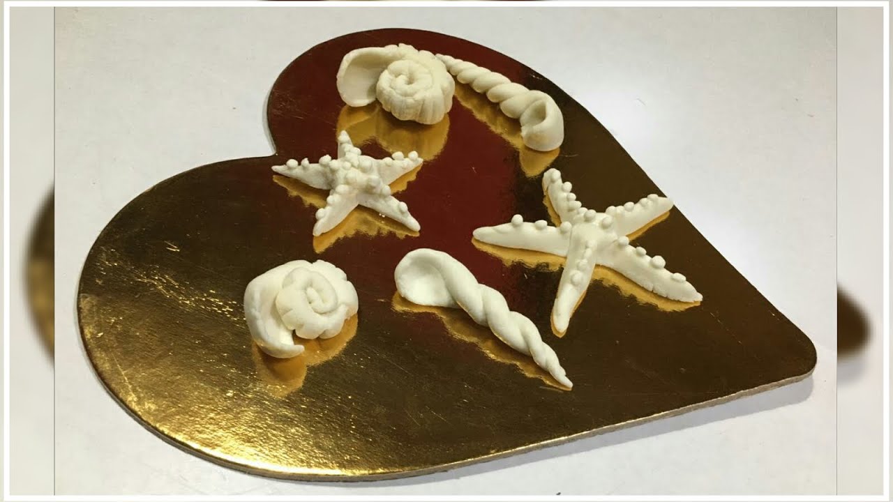 كيفية عمل نجمة البحر واشكال من الاصداف 🐚 بعجينة السيراميك 😊