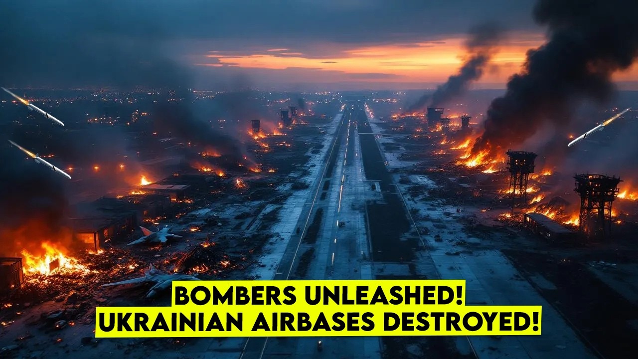 BREAKING: TU-95 and TU-160 Strike Back! Ukraine’s Airbases Obliterated in Hours!