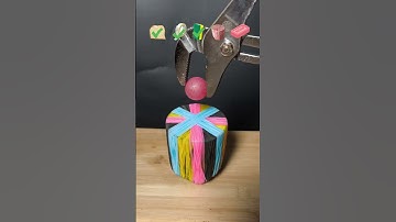 1000°C red hot metal ball vs bread + solution tape...#experiment #asmr #satisfying #asmrvideo #rhcb