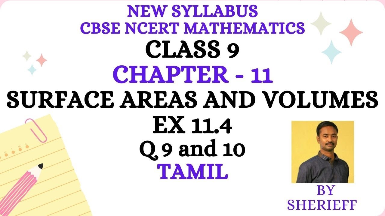 CLASS 9 EX 11.4 Q 9 and 10 - MATHS CHAPTER 11 SURFACE AREAS AND VOLUMES ...