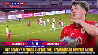🔴BERLANGSUNG TADI SORE - LAGA PERDANA PIALA AFF • OLE ROMENY CETAK KEMENANGAN DIMENIT AKHIR