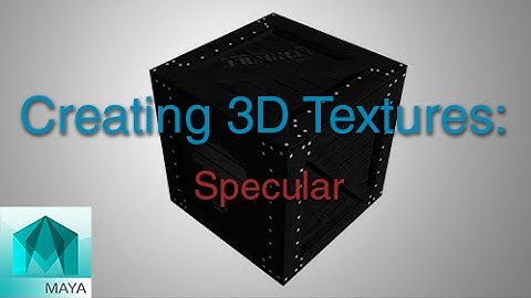 Creating 3D Textures: Specular Map