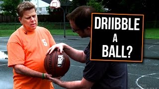 Blind Man Learns How To Dribble A Basketball