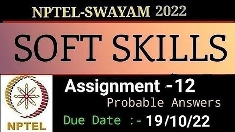 NPTEL | Soft Skills | Assignment - 12