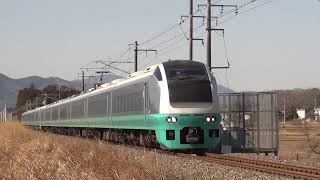 特急「フレッシュひたち9号」E653系緑+緑
