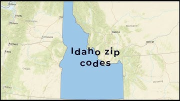 Idaho zip code vector  map.  AI, PDF file.