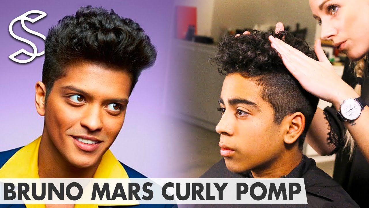 Geboorteplaats regisseur Kwestie Curly Pomp Bruno Mars - Pompadour - Men's hair - YouTube