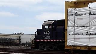 Florida east coast railway FEC 449,403, 437 on a move through Ft Lauderdale yard 8/23/06
