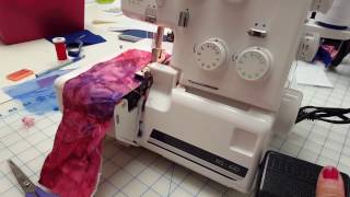 How to use a serger - Rolled Hemming