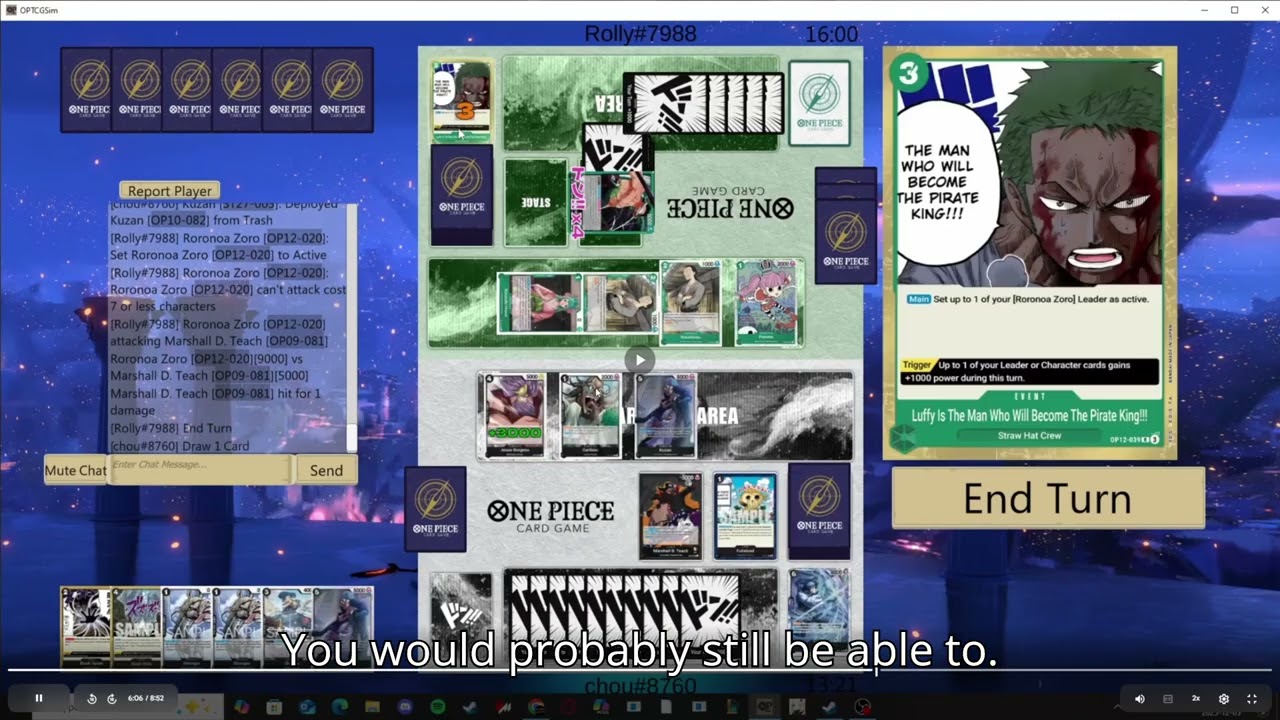 Blackbeard Coaching Session: A Zoro Replay