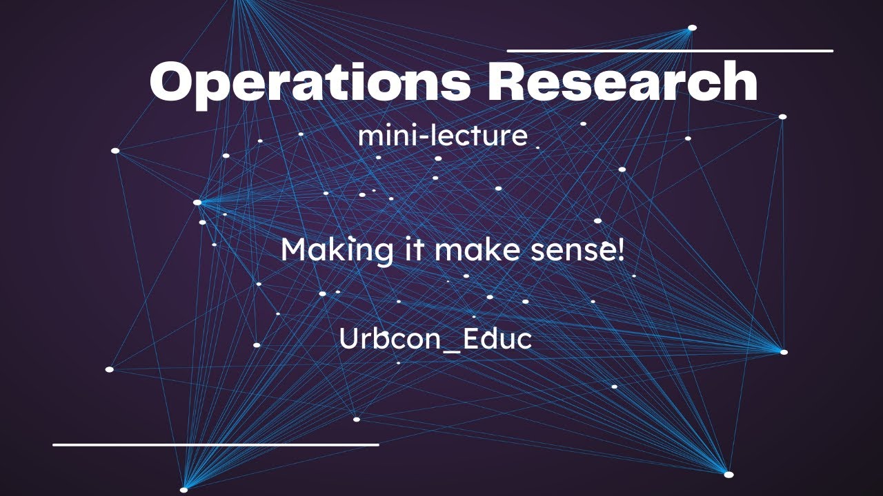 Operations Research - Linear Programming (LP) - YouTube