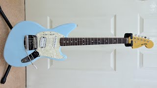 Fender Signature Kurt Cobain Jag-Stang Sonic Blue Guitar review and how to use the pickup controls.