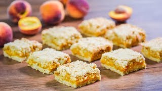 Песочный пирог с персиками Песочный пирог с персиками