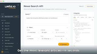 News Search API by Webz.io - Start for Free