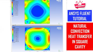 ⚡Ansys Fluent Tutorial | Natural Convection Heat Transfer Analysis in Square Cavity