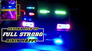 VIRAL!!! PESONA LAMPU STROBO MODIFIKASI MOBIL PICK UP CARRY BLACK SIMPEL