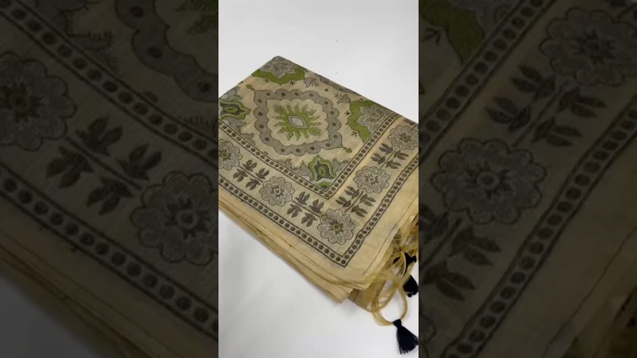Traditional Pencil Art Soft Muga Cotton Saree