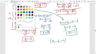 Math 4 - Section 7.2 - System of Linear Equations (3 Variables)
