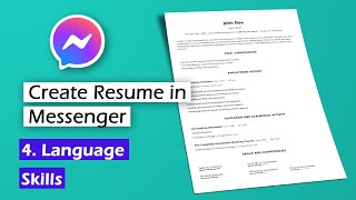 First Resume (CV) maker chatbot - 04 Language skills column