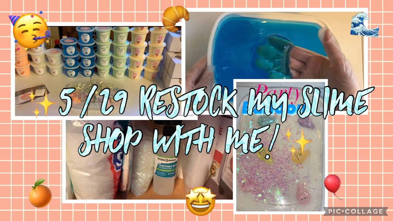 SUNRIZE SLIMEZZ RESTOCK MY SLIME SHOP WITH ME!!