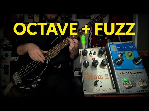 STACKED: @3LEAFAUDIO Doom 2 + Mutron Octavider  | Bass | theoandhispedals