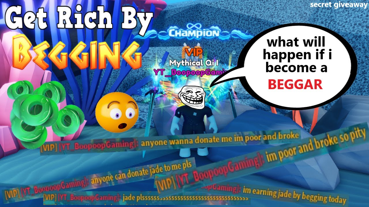 😎Can I Get Rich By Begging💰In Weapon Fighting Simulator Roblox - YouTube