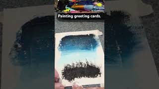 Painting greeting cards for a gallery gift shop. #workingartist #acrylicpainting