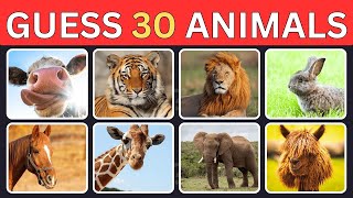 Guess The Animal  | Guess The Animal Quiz | 30 Animals(EASY)