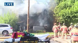 Rockford firefighters battle blaze at home on Andrews Street (Live look)