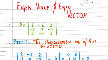 Eigen Values and Eigen Vectors in Hindi | Matrices | Bsc