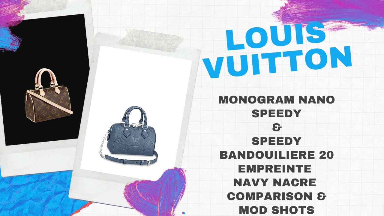 Louis Vuitton Speedy Nano Black/Beige in Monogram Empreinte