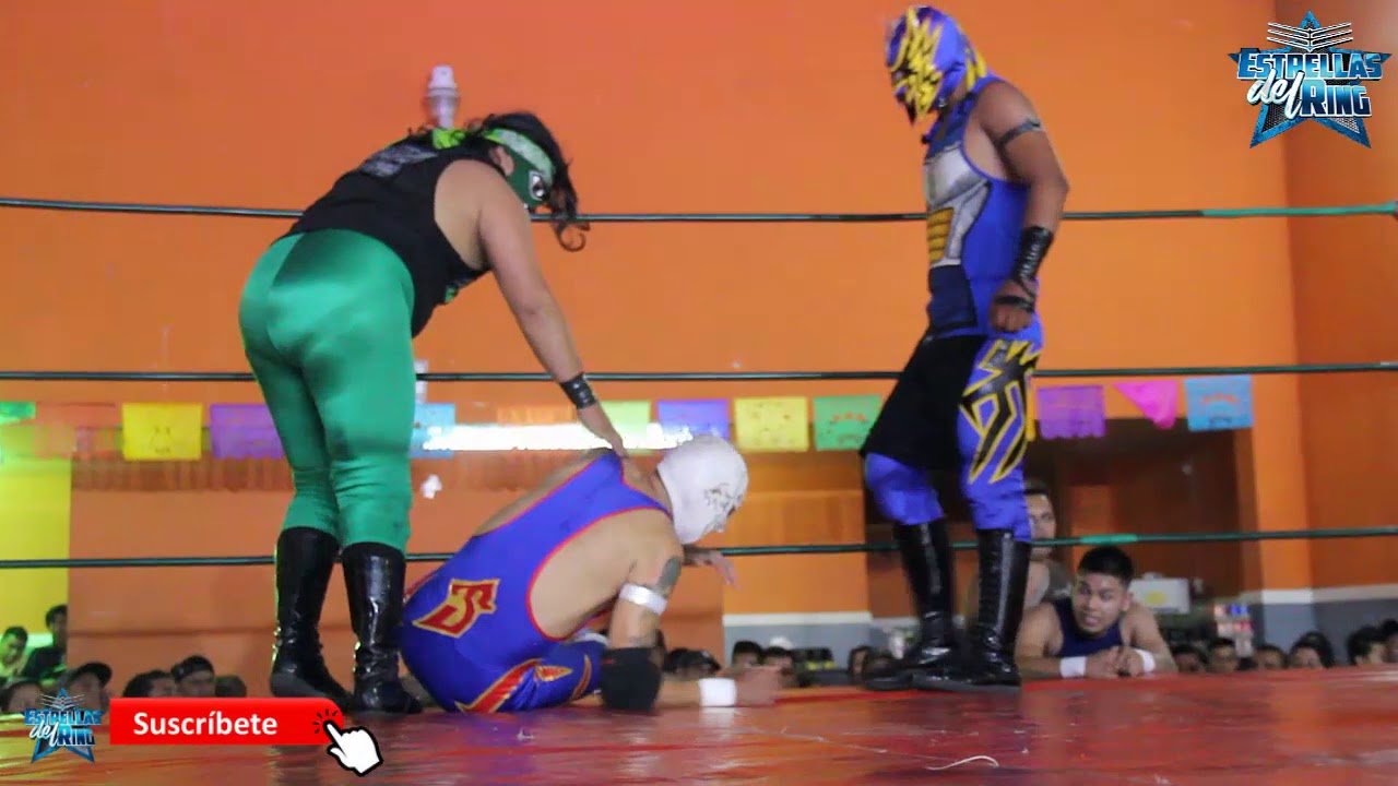 El Hijo del Tarahumara, Pequeño Joker y Tormenta Negra vs el Demasiado, Estruendo y Atomick Star librenms