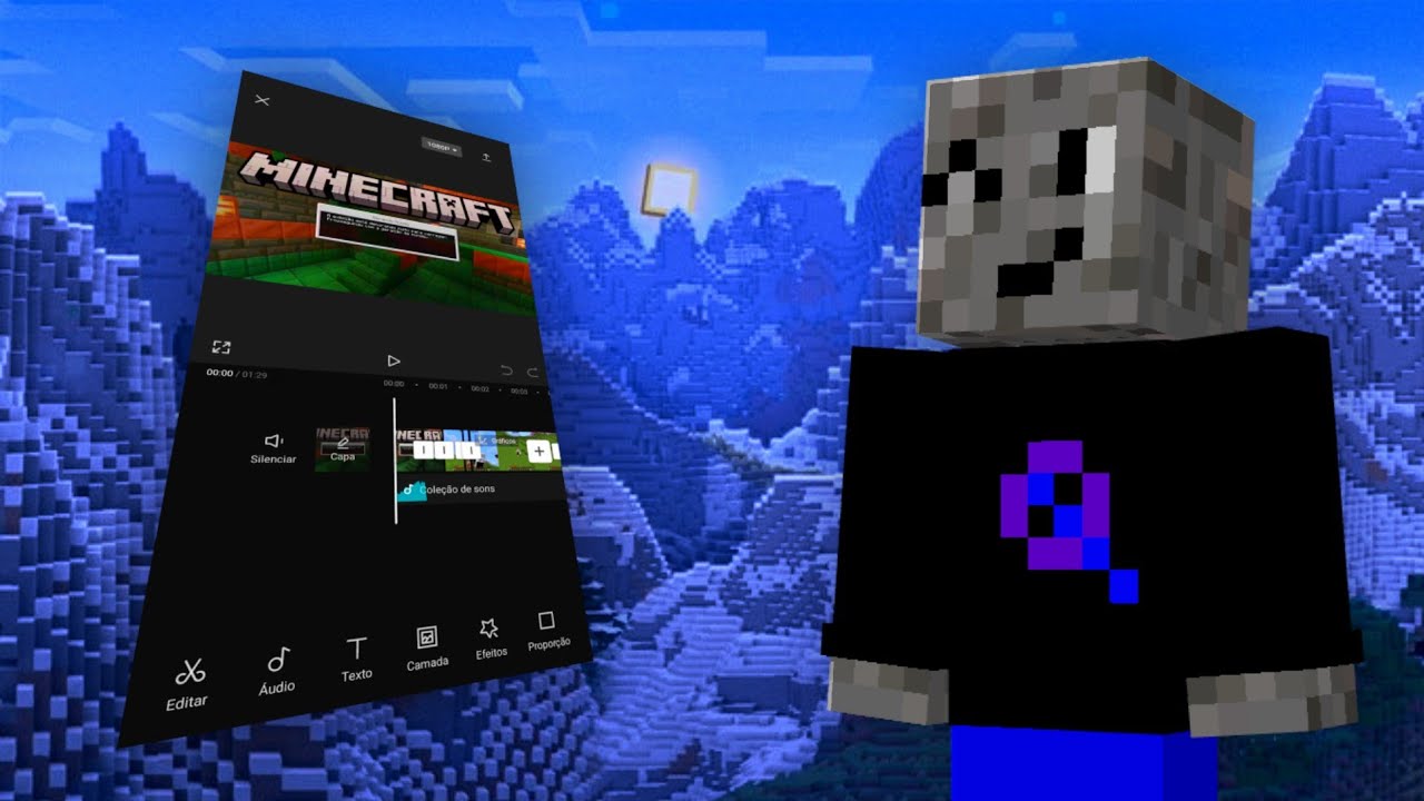 Como EDITAR vídeos de MINECRAFT pelo CELULAR!