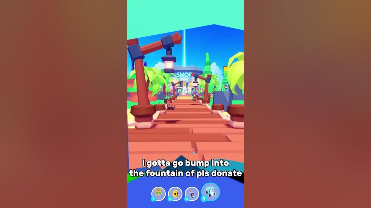 bumping in the fountain of pls donate💀#shorts #roblox #plsdonate #funny