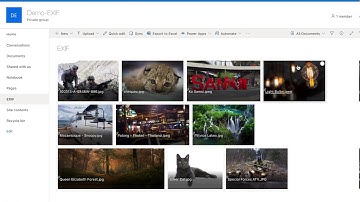 Automatic EXIF metadata extraction for files such as photos uploaded to SharePoint libraries