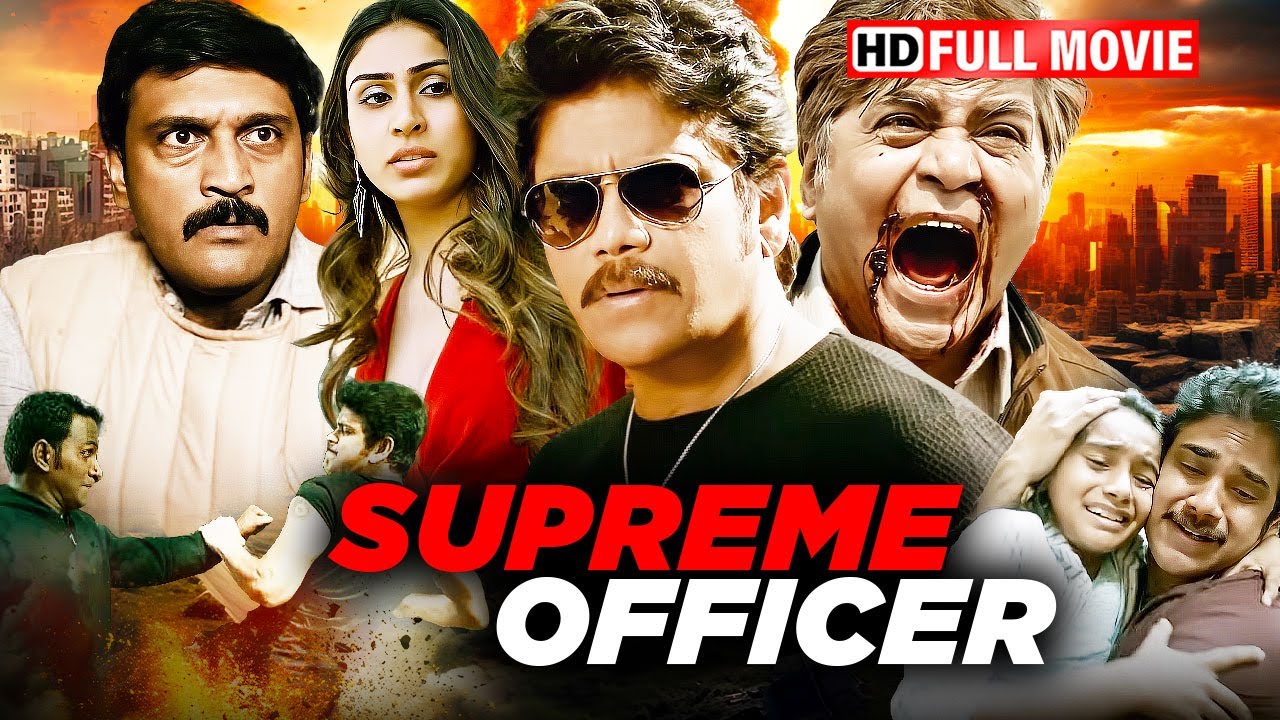 Nagarjuna's Blockbuster Action Movie - Supreme Officer (Hindi Dubbed Full Film)
