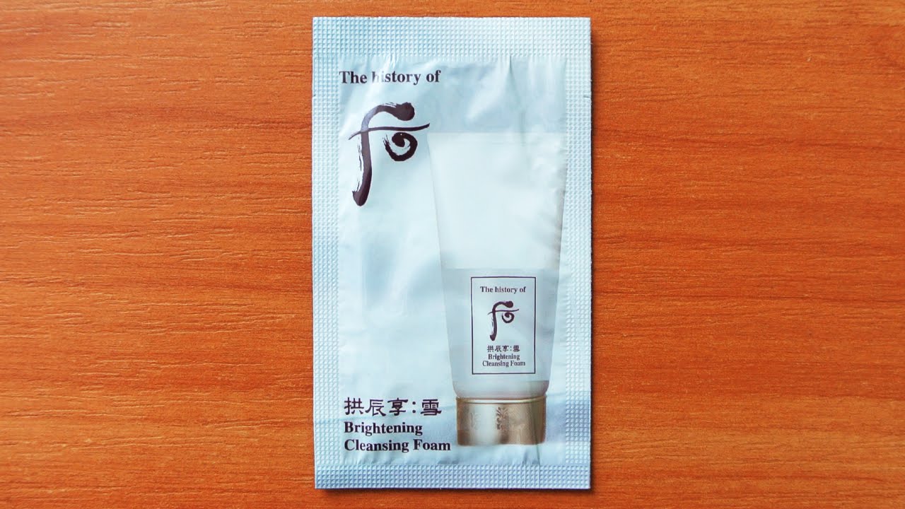 Обзор The History Of Whoo Brightening Cleansing Foam пробник корейской косметики
