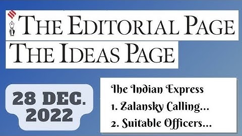28th December 2022 | Gargi Classes The Indian Express Editorials & Idea Analysis | By R.K. Lata