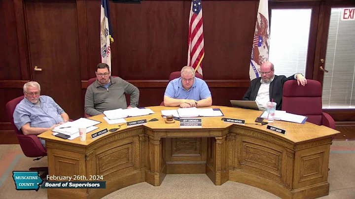 February 26th, 2024 Muscatine County Board Meeting