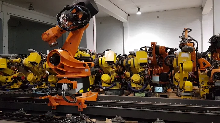 KUKA KR360 industrial robot on linear track
