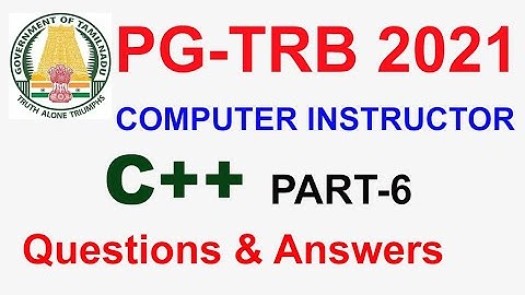 PG TRB Computer Instructor 💥C++ MCQ PART 6  | VIBRANT ONLINE ACADEMY
