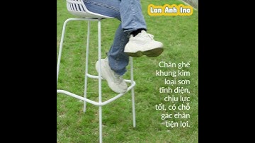 Ghế Quầy Bar Mặt Nhựa Thoáng Chân Sắt Đẹp Hiện Đại LAB2031A #ghequaybar #ghebar #ghenhahang