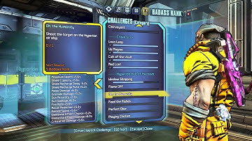 Borderlands The Pre Sequel | Badass Rank Guide | Oh the Humanity | Hyperion Hub of Heroism
