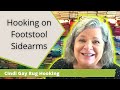 Rug Hooking: Hooking up the footstool sideseams Rug Hooking: Hooking up the footstool sideseams