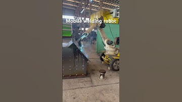 Mobile welding robot to weld a chute#automobile #weldingmachine