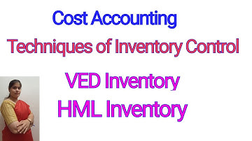 Cost Accounting - Inventory control | VED & HML Inventory | For B.COM,BBM,BBA
