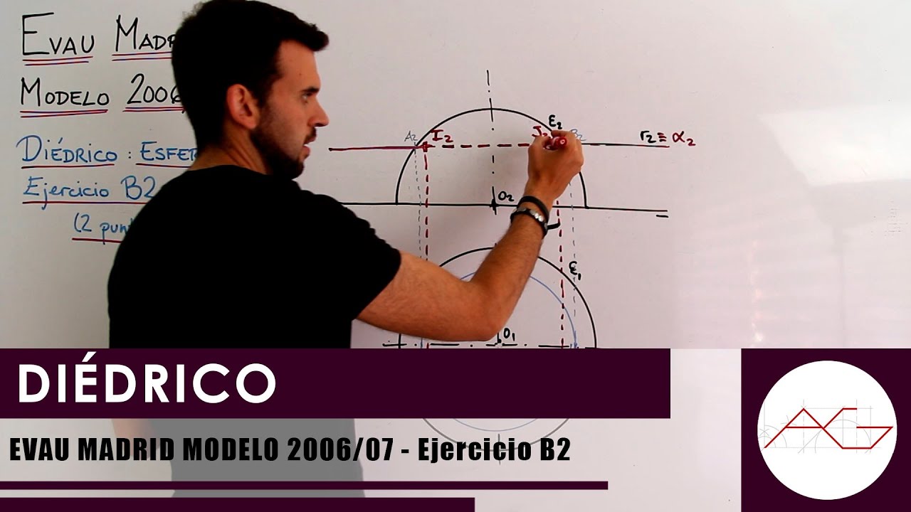 EVAU DIBUJO TÉCNICO MADRID MODELO 2006/07 - Ejercicio B2 (Diédrico)